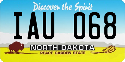 ND license plate IAU068