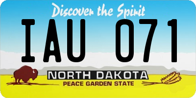 ND license plate IAU071