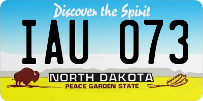ND license plate IAU073