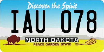 ND license plate IAU078