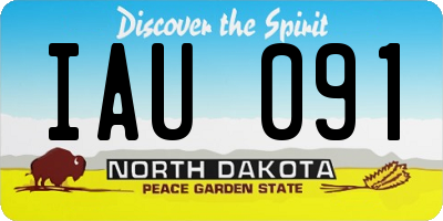 ND license plate IAU091