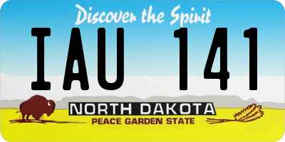 ND license plate IAU141