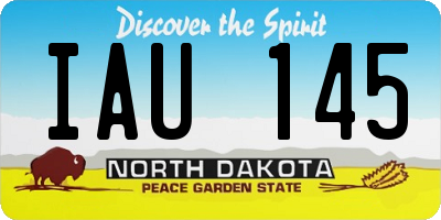 ND license plate IAU145