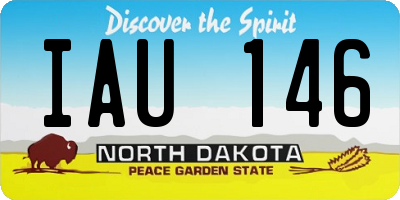 ND license plate IAU146