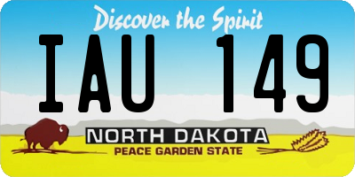 ND license plate IAU149