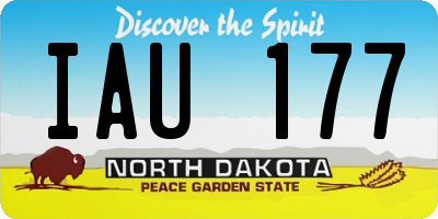 ND license plate IAU177
