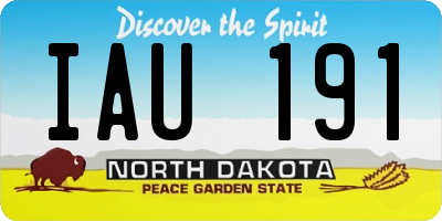 ND license plate IAU191