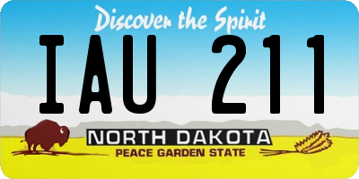 ND license plate IAU211