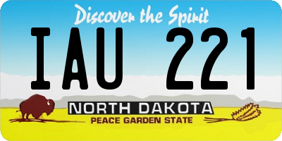 ND license plate IAU221