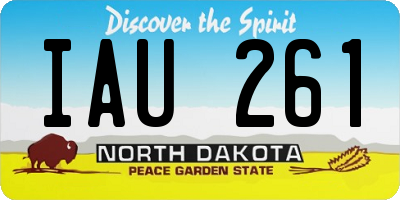 ND license plate IAU261