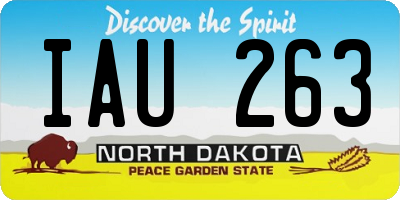 ND license plate IAU263