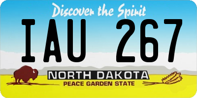 ND license plate IAU267
