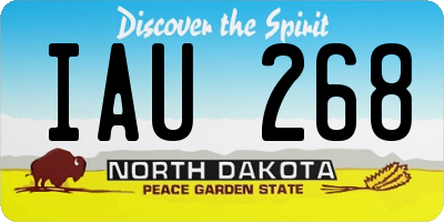 ND license plate IAU268