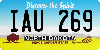 ND license plate IAU269