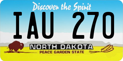 ND license plate IAU270