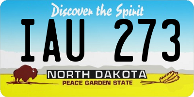 ND license plate IAU273