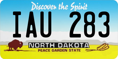 ND license plate IAU283