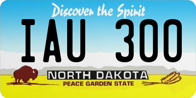 ND license plate IAU300