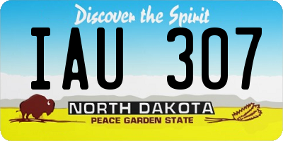 ND license plate IAU307