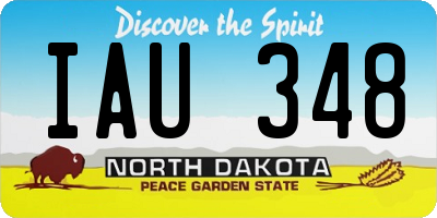 ND license plate IAU348