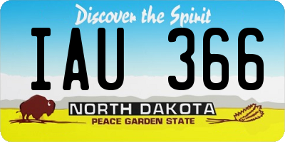 ND license plate IAU366