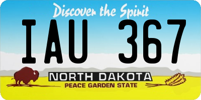 ND license plate IAU367