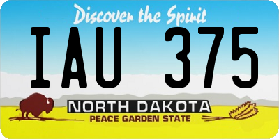 ND license plate IAU375