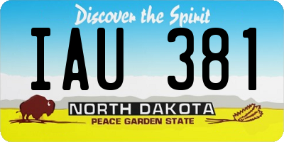 ND license plate IAU381