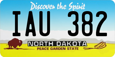 ND license plate IAU382