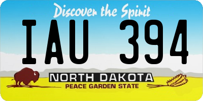 ND license plate IAU394