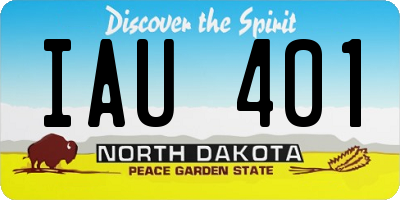 ND license plate IAU401