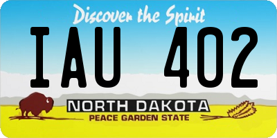 ND license plate IAU402