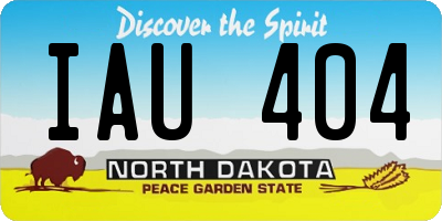 ND license plate IAU404