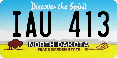 ND license plate IAU413