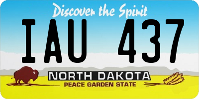 ND license plate IAU437