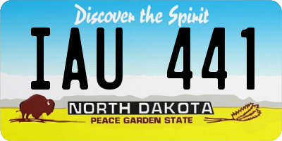 ND license plate IAU441