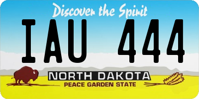 ND license plate IAU444
