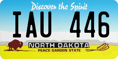 ND license plate IAU446