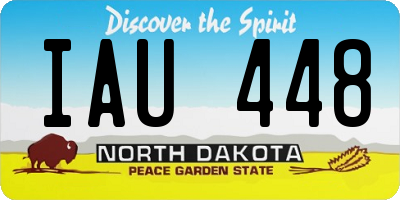 ND license plate IAU448
