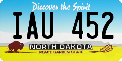 ND license plate IAU452