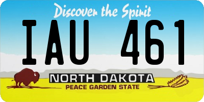 ND license plate IAU461