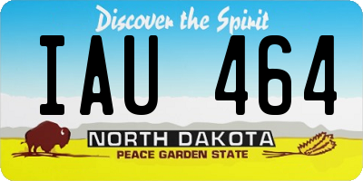 ND license plate IAU464