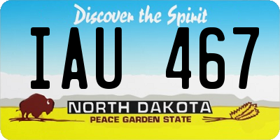 ND license plate IAU467