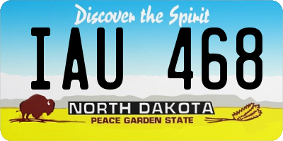 ND license plate IAU468