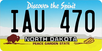 ND license plate IAU470