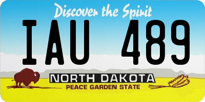 ND license plate IAU489