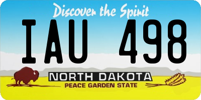 ND license plate IAU498