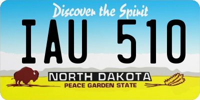 ND license plate IAU510