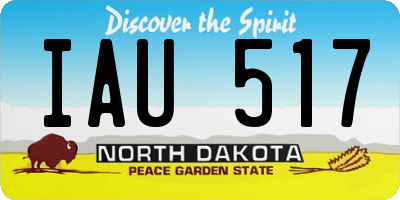 ND license plate IAU517