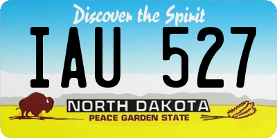 ND license plate IAU527
